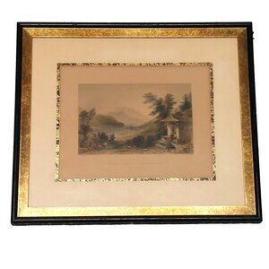 "Mount Pilatus From The Brunig" Print By Bartlett & Starling In Ornate Gold Fram